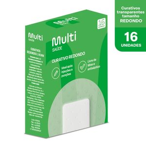 Curativo Redondo Transparente Caixa com 16un Multilaser Saúde - HC494