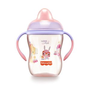 Copo de Treinamento com Bico Semi-rígido First Moments 270ml Rosa Fisher Price - BB1015