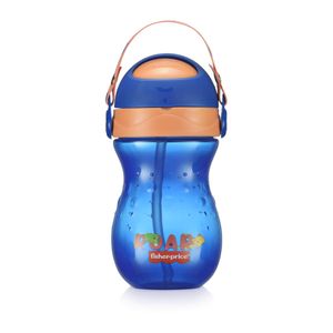 Copo com Canudo Playful Twist 360 ml +12m Azul Fisher Price - BB1018