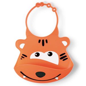 Babador de Silicone Silybib Leão Laranja 6+M Multikids Baby - BB042