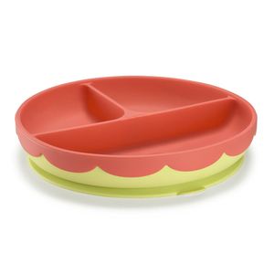 Prato de Silicone com Divisória e Ventosa Yummy! Coral Fisher-Price - BB1190