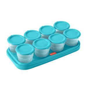 Potes para Congelar Papinha na Bandeja Prep & Fresh Azul Fisher Price - BB1080