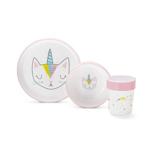 Kit Alimentação Nhac Nhac! Sunshine Rosa Multikids Baby - BB1113