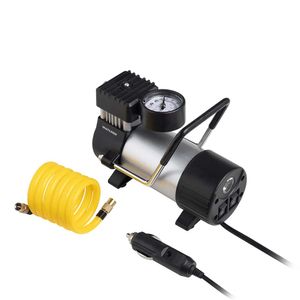 Compressor de Ar Automotivo 12V Cilindro Metálico 25L/min 150 PSI com Bicos e Lanterna Integrada Preto Multilaser - AU616