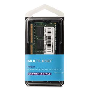 Memória Multilaser Ddr3 Sodimm 8Gb 1600 Mhz - MM820