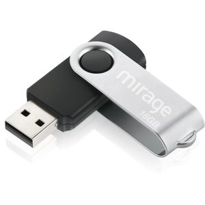 Pen Drive Loop 16GB USB Leitura 10MB/s e Gravação 3MB/s Preto Mirage - PD099