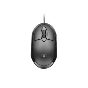 Mouse Com Fio Classic Conexão USB 1200dpi Cabo de 120cm 3 Botões Preto - MO300