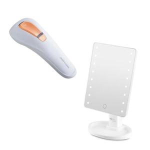 Combo Beleza - Depilador por Luz Pulsada D'Pille e Espelho Portátil Touch com LED Multi - HC530K