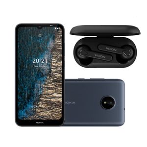 Combo Nokia - Smartphone Nokia C20 32GB 4G Tela 6,5” Dual Chip 2GB RAM Azul e Fone de Ouvido Nokia Lite Earbuds TWS - NK038K