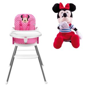 Combo Baby - Cadeira de Alimentação 6m-25kg e Pelúcia Disney Minnie Kiss Kiss Multikids Baby - BB447K
