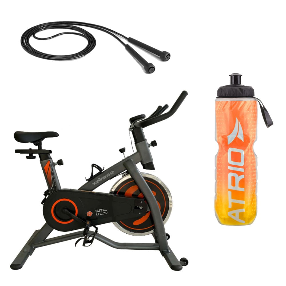 Combo Fitness - Bike Spinning Hb Painel 9kg Uso Residencial e