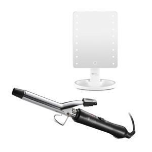 Combo Beleza - Espelho de Mesa Touch com Led e Modelador de Cachos Multi Care Bivolt Automático - EB012K
