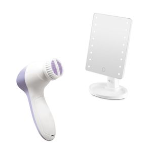 Combo Beauty - Escova Facial - Kit Spa 4 em 1 e Espelho de Mesa Touch com LED Multi Care -  HC180K