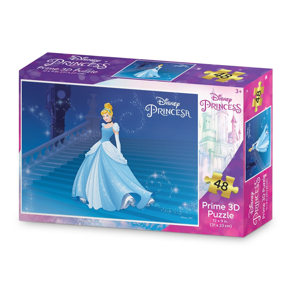 Quebra-Cabeça 3D - Princesas - Disney - 48 Peças - Multikids
