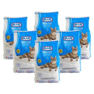 Pack 6x Areia para Gatos White 1,8kg Blue - PP438